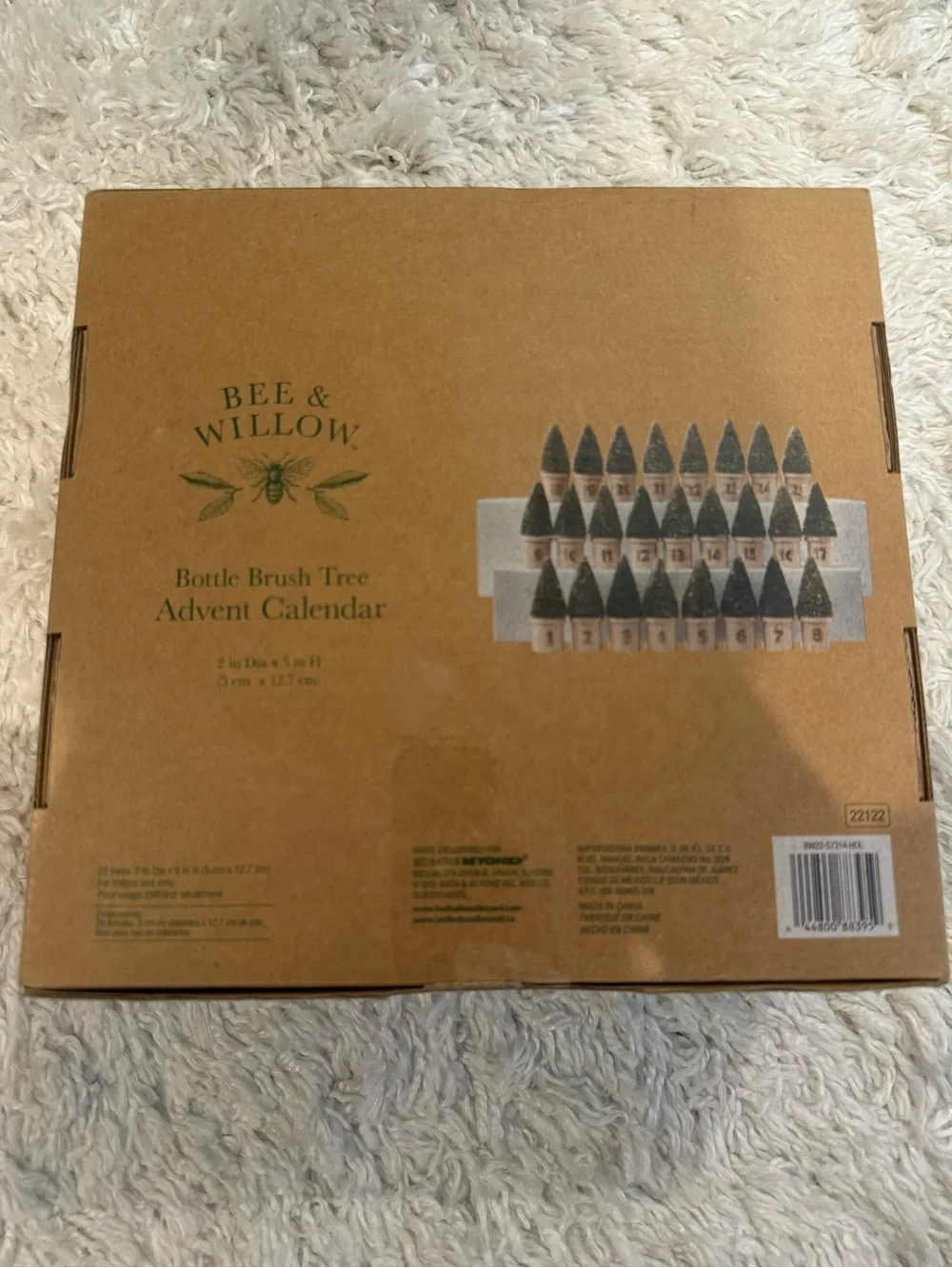 Bee & Willow Bottle Brush Tree Advent Calendar